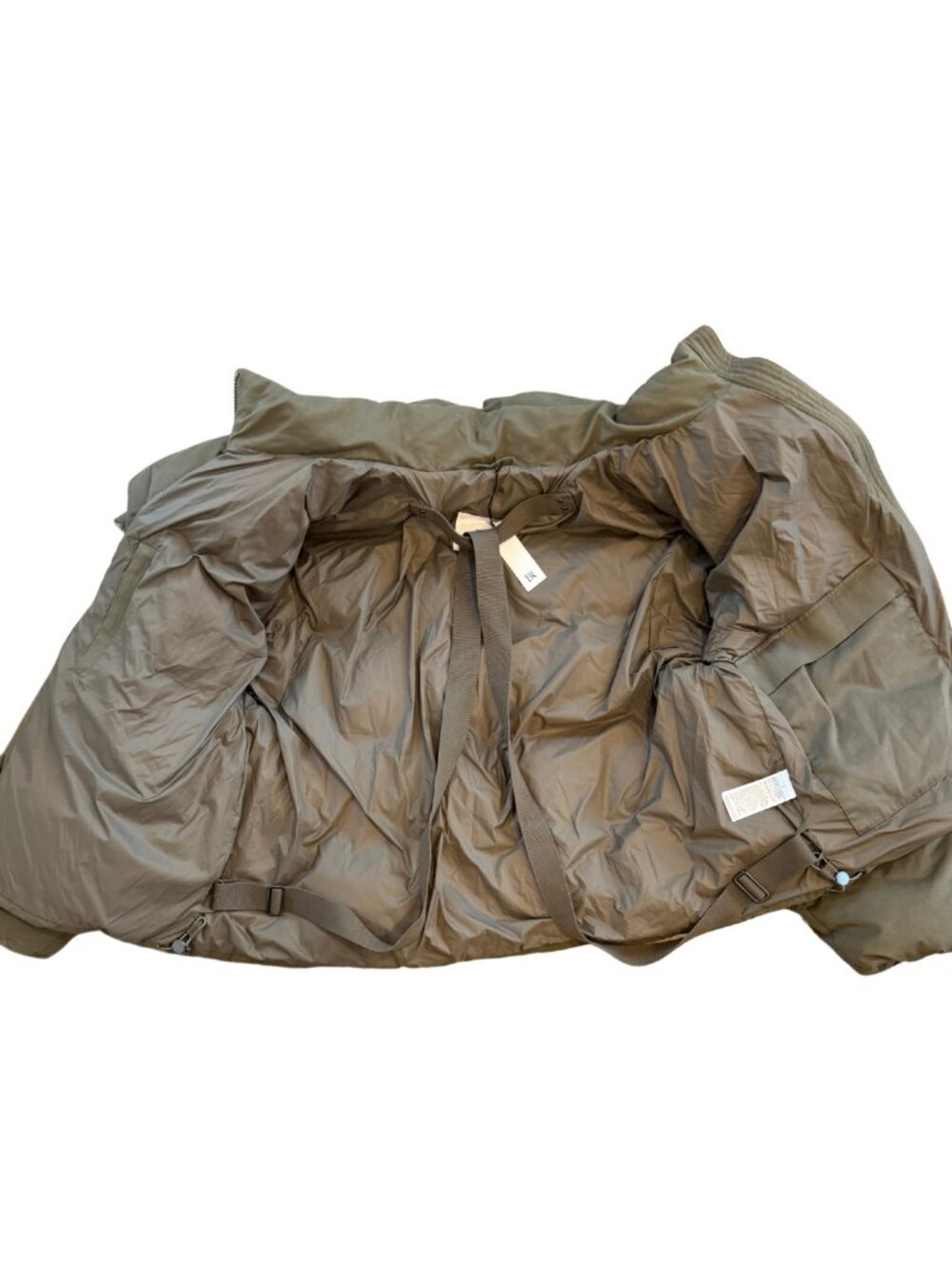 NWT Banana Republic Short Puffer Coat in Sycamore Brown Size Large - Picture 7 of 8